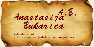 Anastasija Bukarica vizit kartica